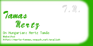 tamas mertz business card